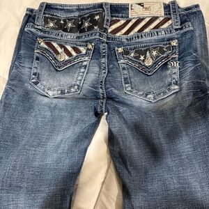 Miss me  jeans, American flag , size 27/30,